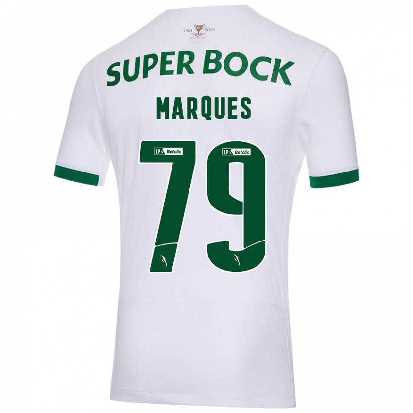 Niño Camiseta Rodrigo Marquês #79 Blanco Verde 2ª Equipación 2024/25 La Camisa Perú