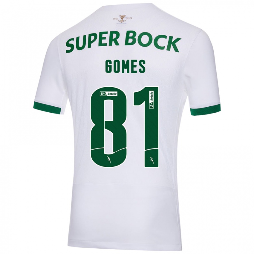 Niño Camiseta Salvador Gomes #81 Blanco Verde 2ª Equipación 2024/25 La Camisa Perú