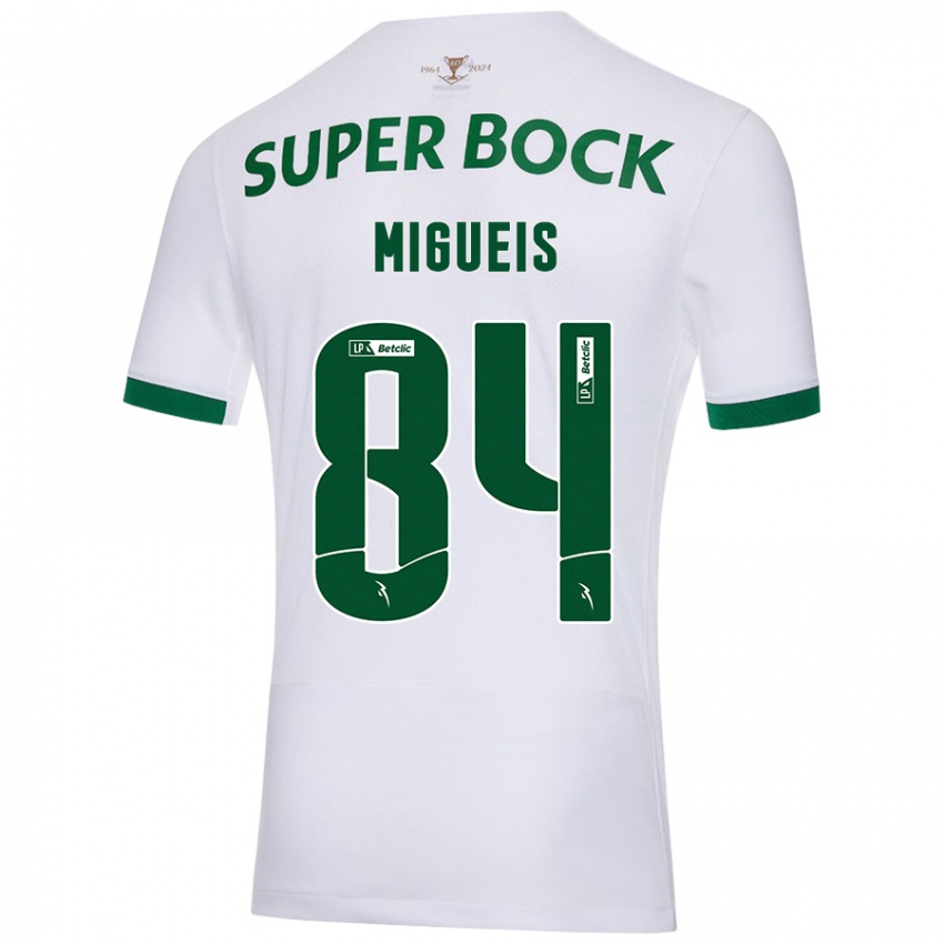 Niño Camiseta Pedro Miguéis #84 Blanco Verde 2ª Equipación 2024/25 La Camisa Perú