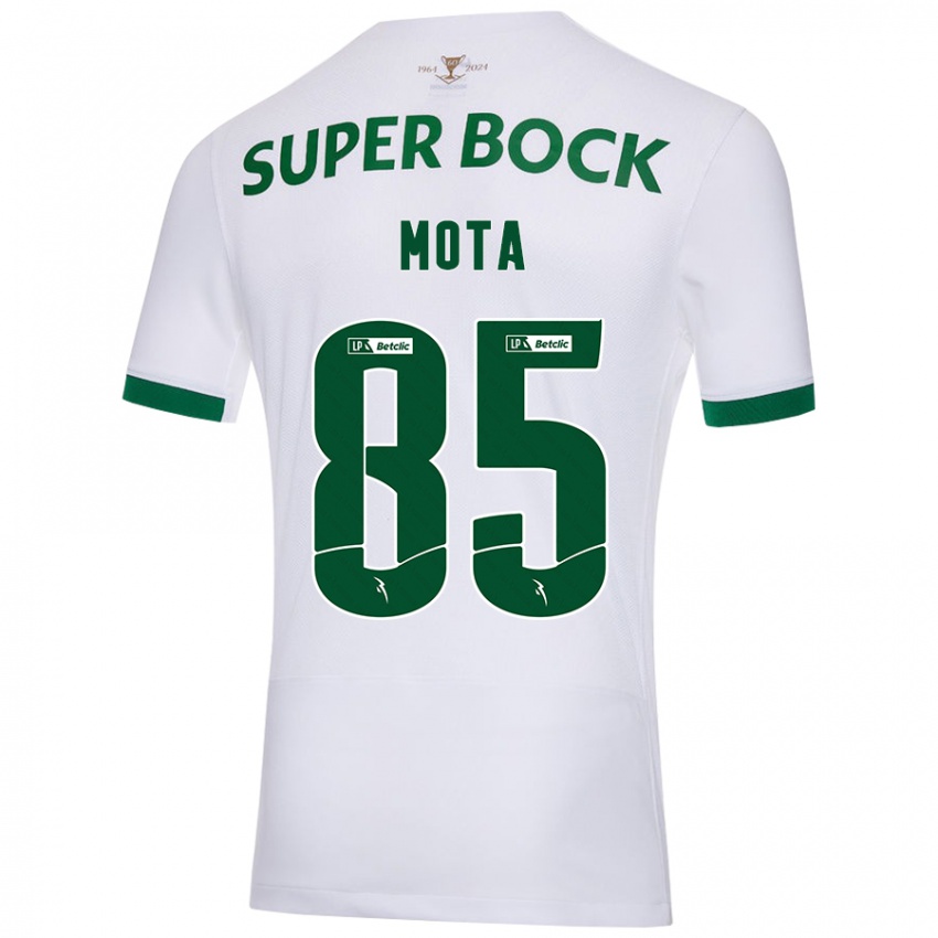 Niño Camiseta Rafael Mota #85 Blanco Verde 2ª Equipación 2024/25 La Camisa Perú