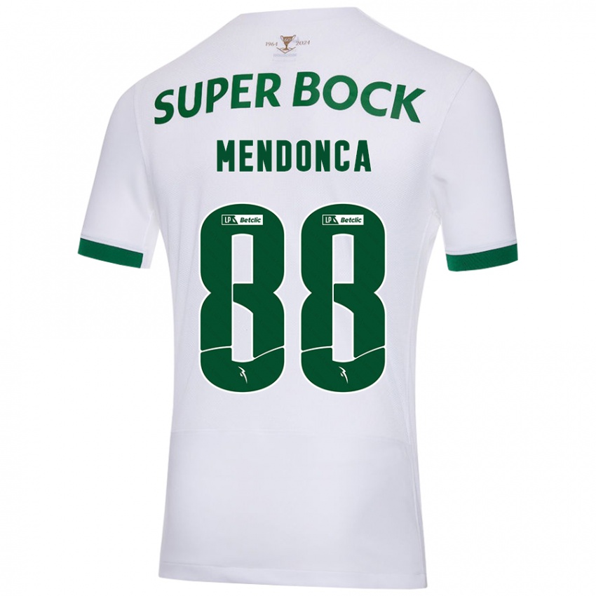 Niño Camiseta Manuel Mendonça #88 Blanco Verde 2ª Equipación 2024/25 La Camisa Perú