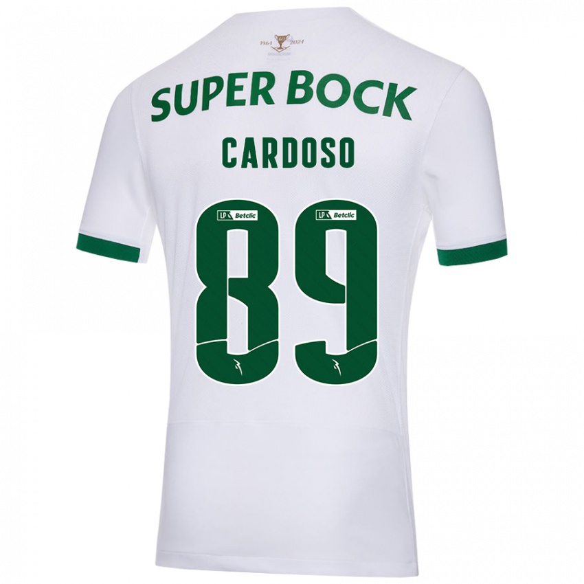 Niño Camiseta Nilton Cardoso #89 Blanco Verde 2ª Equipación 2024/25 La Camisa Perú