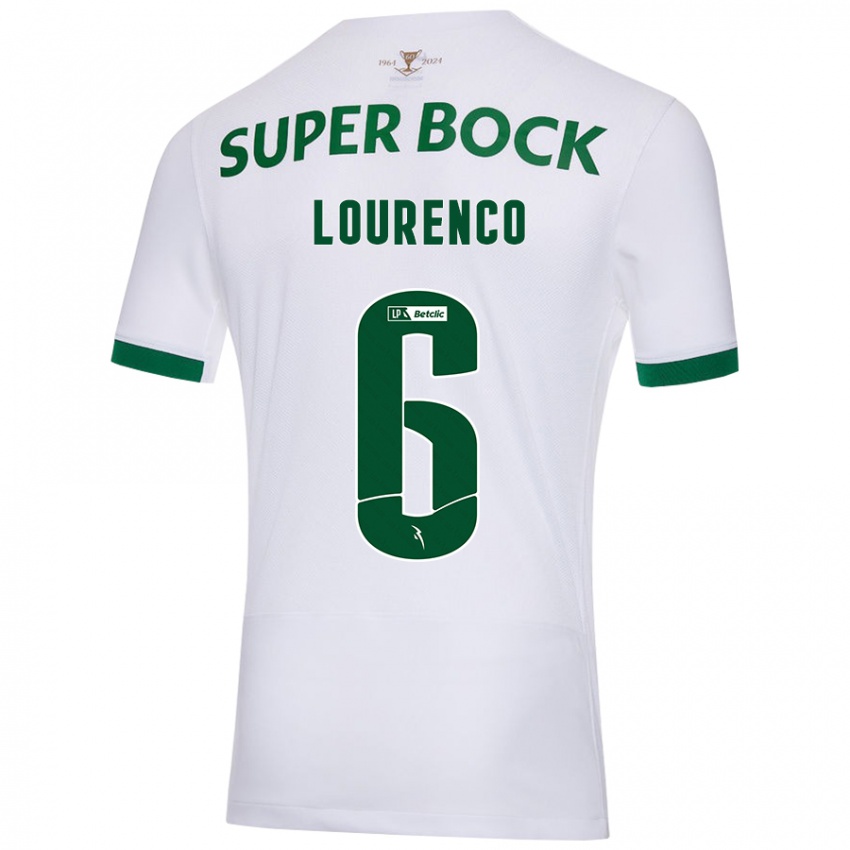 Niño Camiseta Bruna Lourenço Urbano Costa #6 Blanco Verde 2ª Equipación 2024/25 La Camisa Perú