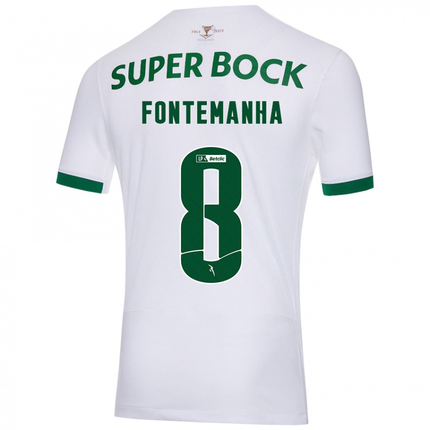 Niño Camiseta Rita Fontemanha #8 Blanco Verde 2ª Equipación 2024/25 La Camisa Perú