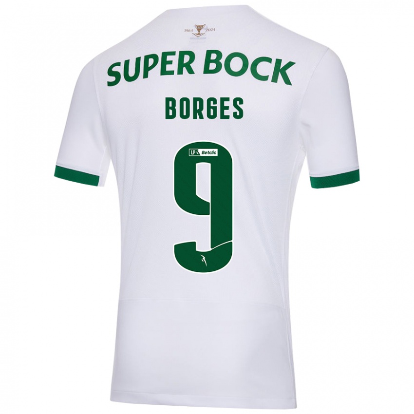 Niño Camiseta Ana Borges #9 Blanco Verde 2ª Equipación 2024/25 La Camisa Perú