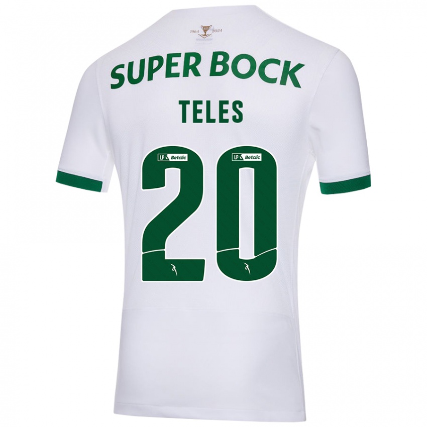 Niño Camiseta Ana Isabel Teles #20 Blanco Verde 2ª Equipación 2024/25 La Camisa Perú