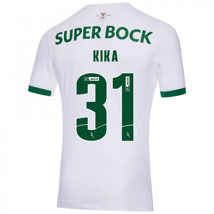 Niño Camiseta Kika #31 Blanco Verde 2ª Equipación 2024/25 La Camisa Perú