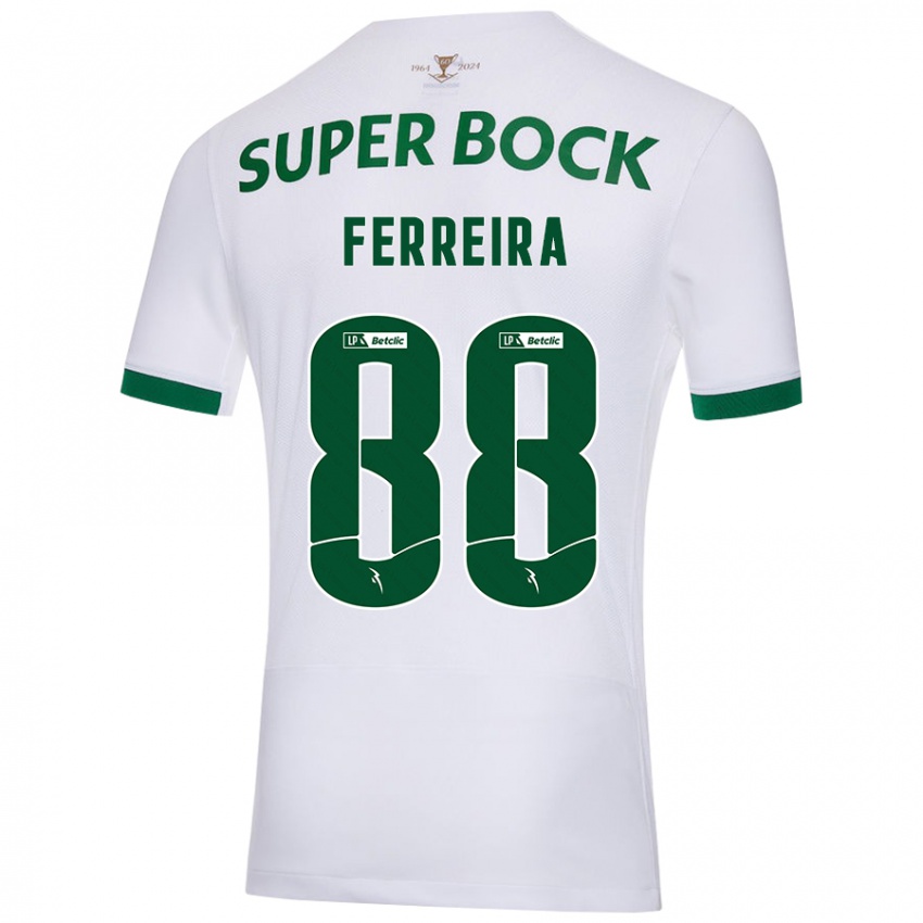 Niño Camiseta Tiago Ferreira #88 Blanco Verde 2ª Equipación 2024/25 La Camisa Perú