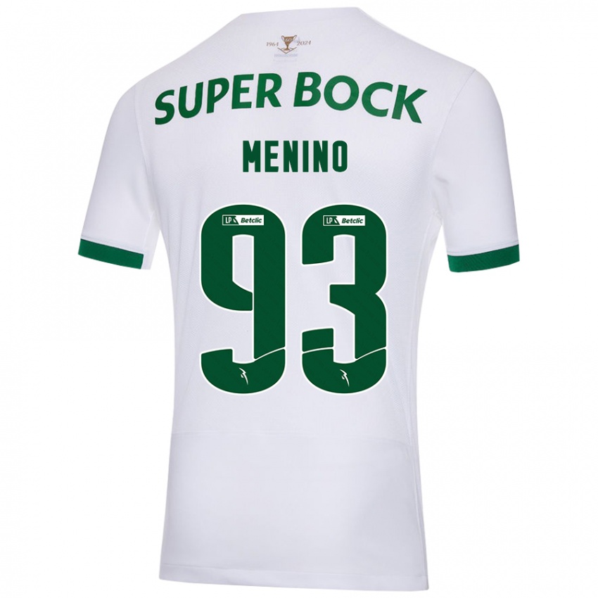 Niño Camiseta Miguel Menino #93 Blanco Verde 2ª Equipación 2024/25 La Camisa Perú