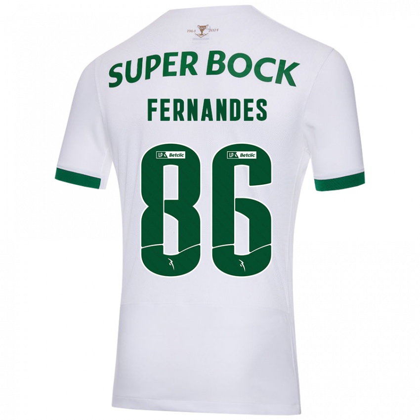 Niño Camiseta Emanuel Fernandes #86 Blanco Verde 2ª Equipación 2024/25 La Camisa Perú