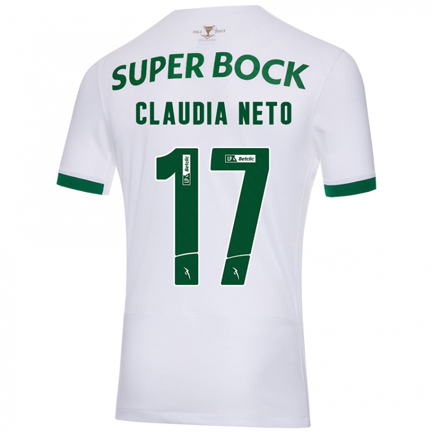 Niño Camiseta Cláudia Teresa Pires Neto #17 Blanco Verde 2ª Equipación 2024/25 La Camisa Perú