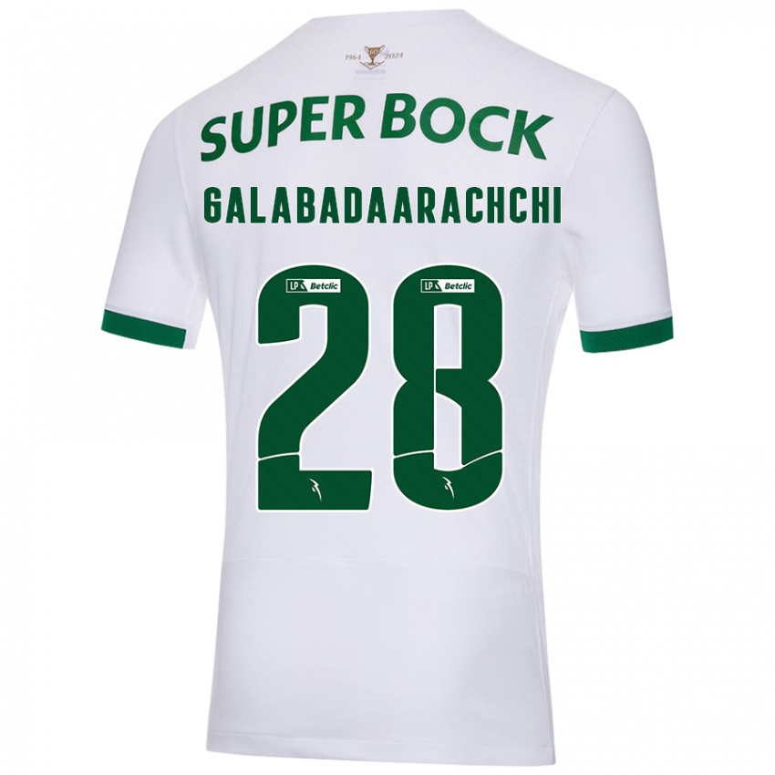 Niño Camiseta Jacinta Galabadaarachchi #28 Blanco Verde 2ª Equipación 2024/25 La Camisa Perú