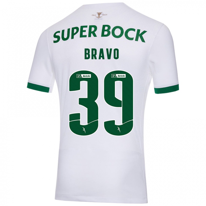 Niño Camiseta Bravo #39 Blanco Verde 2ª Equipación 2024/25 La Camisa Perú