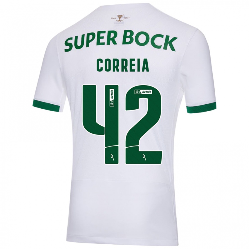 Niño Camiseta Leonete Maísa Nozerand Correia #42 Blanco Verde 2ª Equipación 2024/25 La Camisa Perú