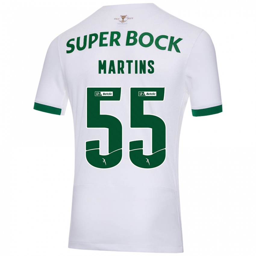 Niño Camiseta Carolina Martins #55 Blanco Verde 2ª Equipación 2024/25 La Camisa Perú