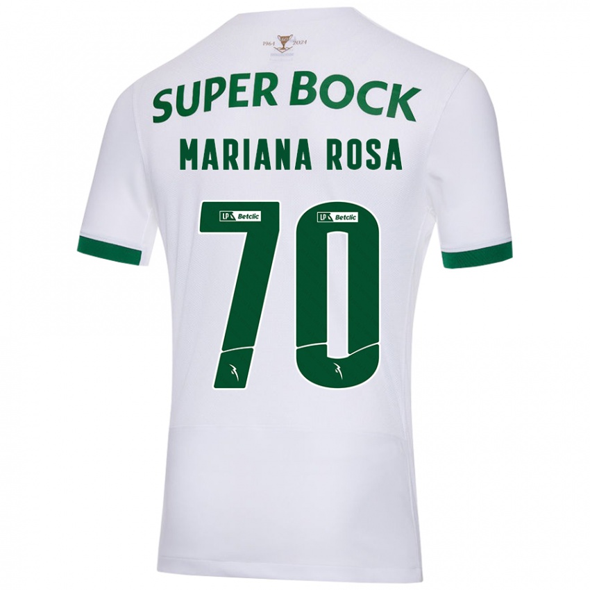 Niño Camiseta Mariana Silva Pinto Vilaça Da Rosa #70 Blanco Verde 2ª Equipación 2024/25 La Camisa Perú