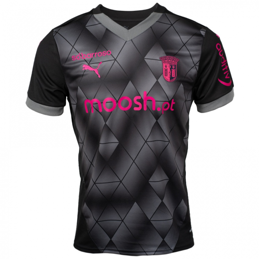 Niño Camiseta Afonso Patrão #0 Negro Rosa 2ª Equipación 2024/25 La Camisa Perú