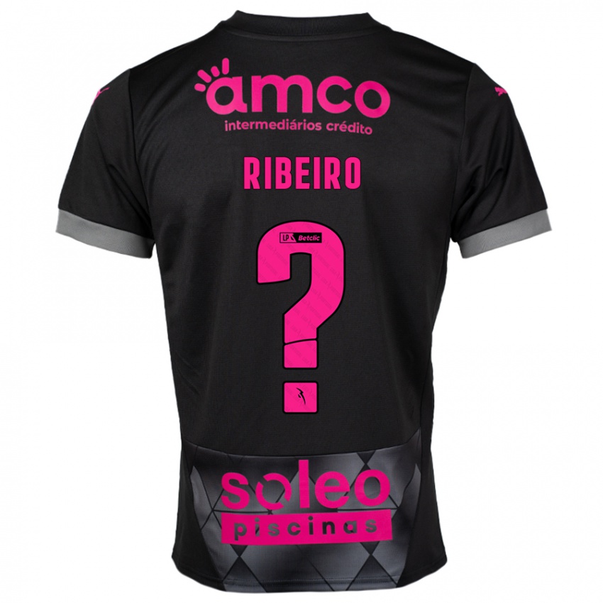 Niño Camiseta Yuri Ribeiro #0 Negro Rosa 2ª Equipación 2024/25 La Camisa Perú