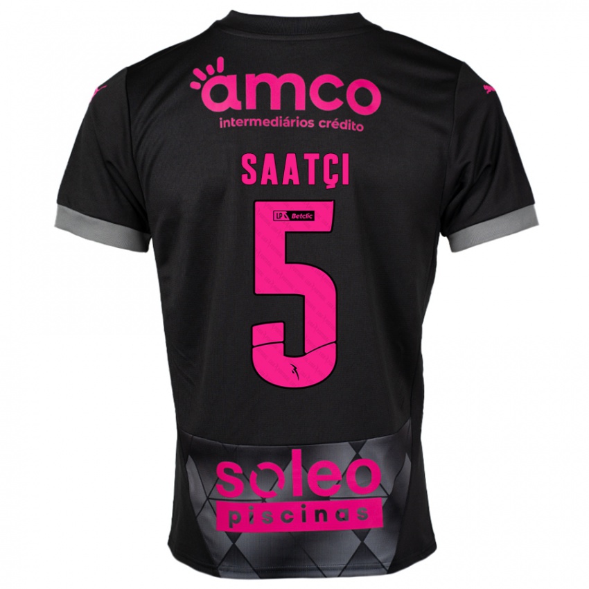 Niño Camiseta Serdar Saatçı #5 Negro Rosa 2ª Equipación 2024/25 La Camisa Perú