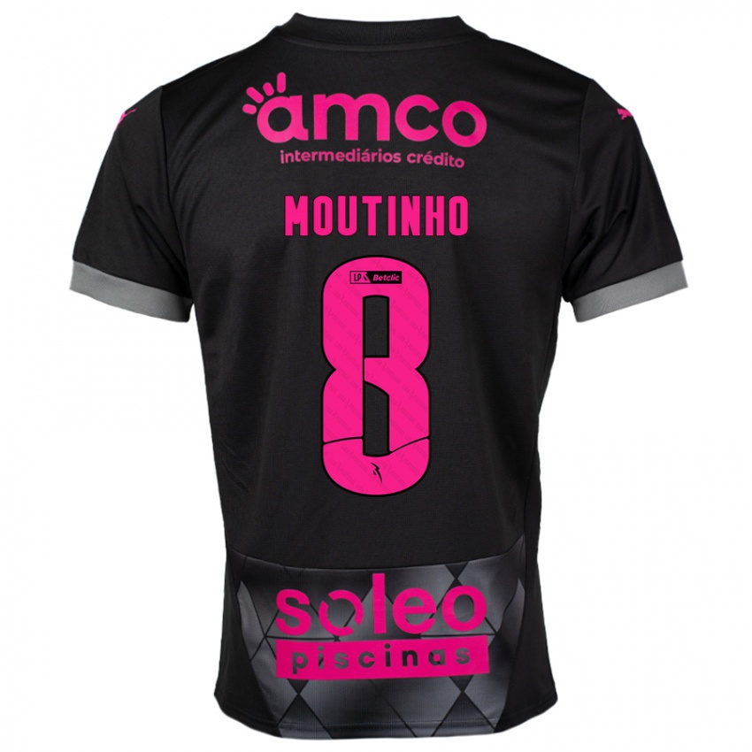 Niño Camiseta João Moutinho #8 Negro Rosa 2ª Equipación 2024/25 La Camisa Perú