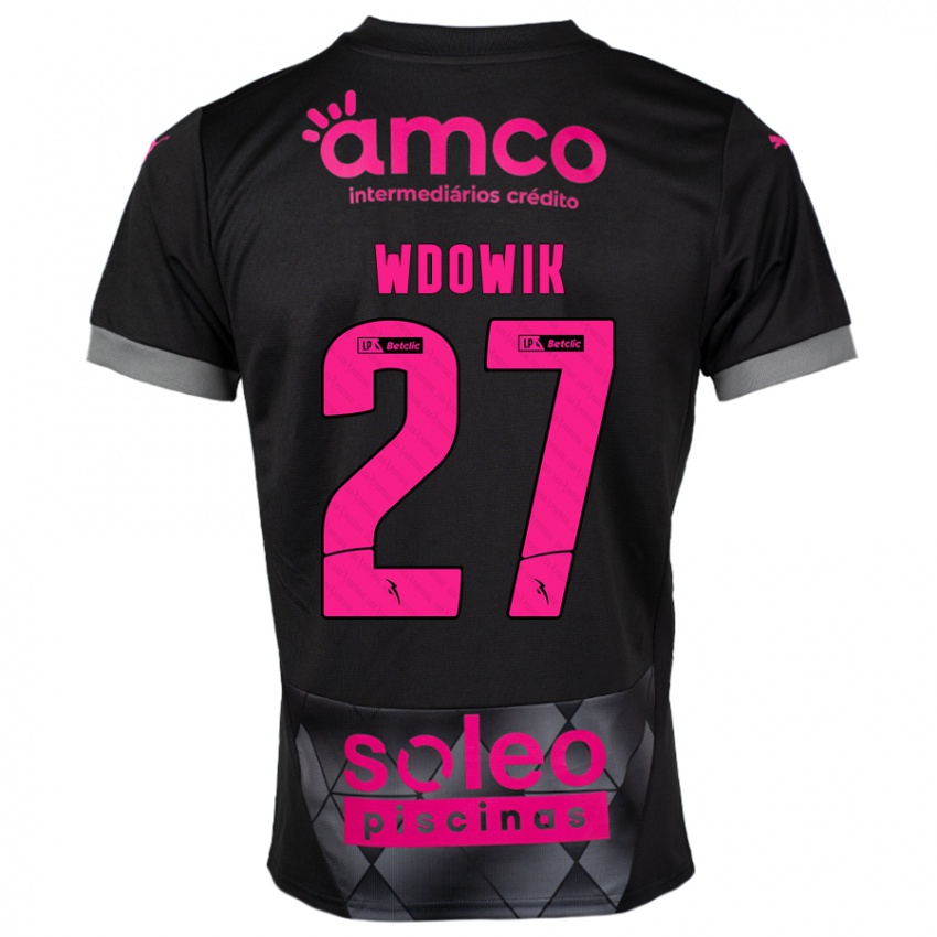 Niño Camiseta Bartlomiej Wdowik #27 Negro Rosa 2ª Equipación 2024/25 La Camisa Perú