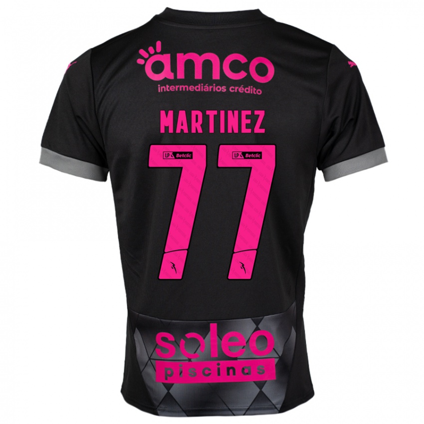 Niño Camiseta Gabri Martínez #77 Negro Rosa 2ª Equipación 2024/25 La Camisa Perú