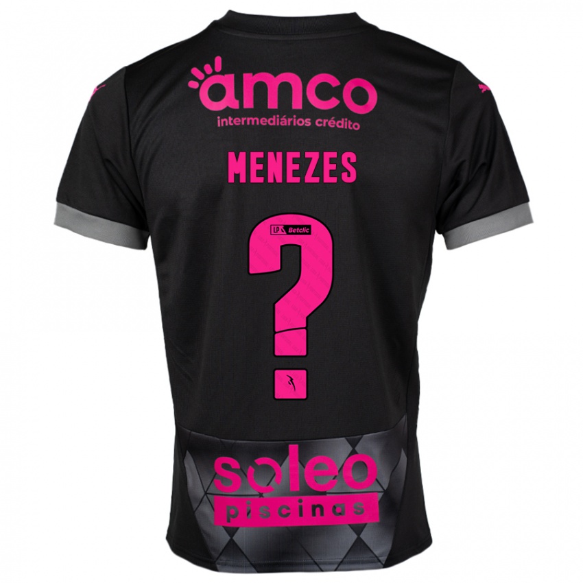 Niño Camiseta Gabriel Menezes #0 Negro Rosa 2ª Equipación 2024/25 La Camisa Perú