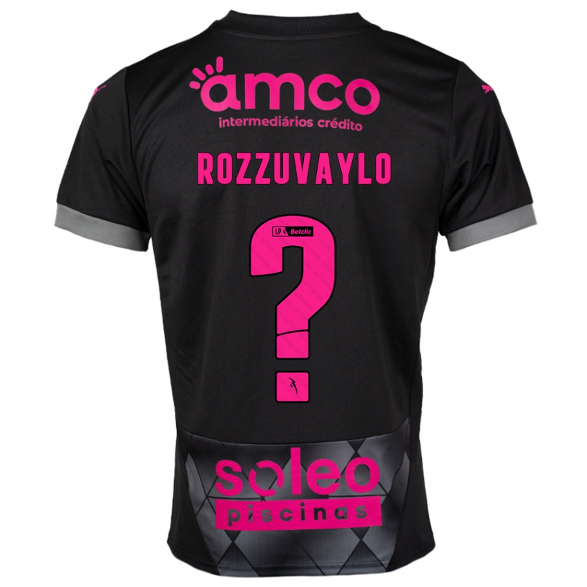 Niño Camiseta Dani Rozzuvaylo #0 Negro Rosa 2ª Equipación 2024/25 La Camisa Perú