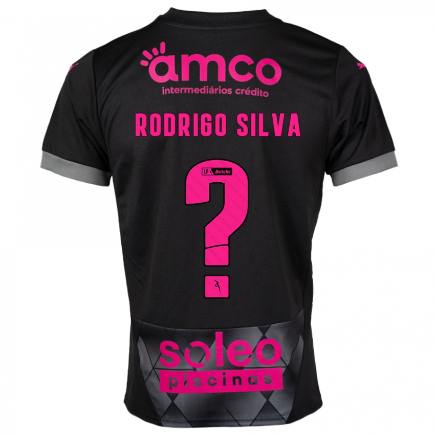 Niño Camiseta Rodrigo Silva #0 Negro Rosa 2ª Equipación 2024/25 La Camisa Perú