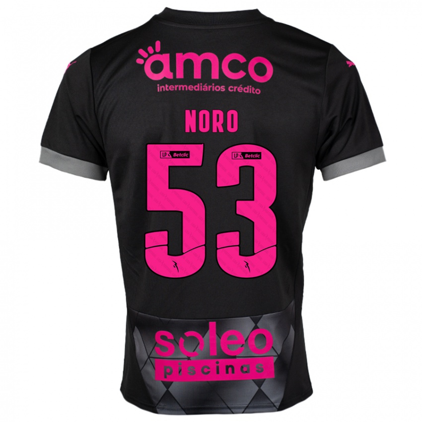 Niño Camiseta Jonatás Noro #53 Negro Rosa 2ª Equipación 2024/25 La Camisa Perú