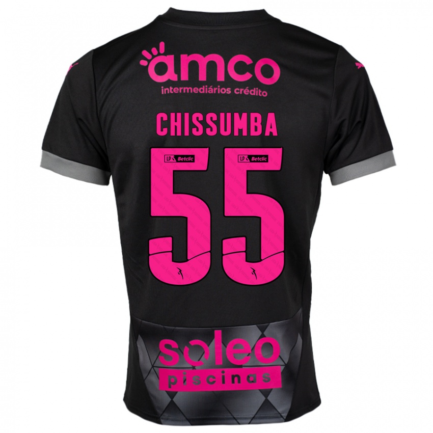 Niño Camiseta Chissumba #55 Negro Rosa 2ª Equipación 2024/25 La Camisa Perú