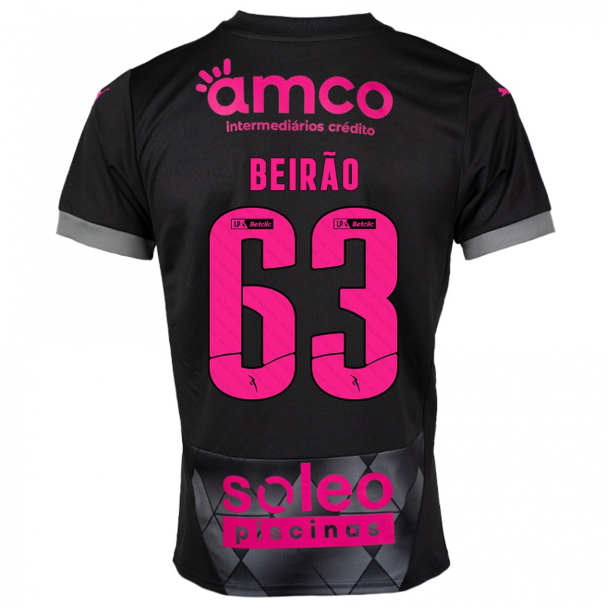 Niño Camiseta Rodrigo Beirão #63 Negro Rosa 2ª Equipación 2024/25 La Camisa Perú