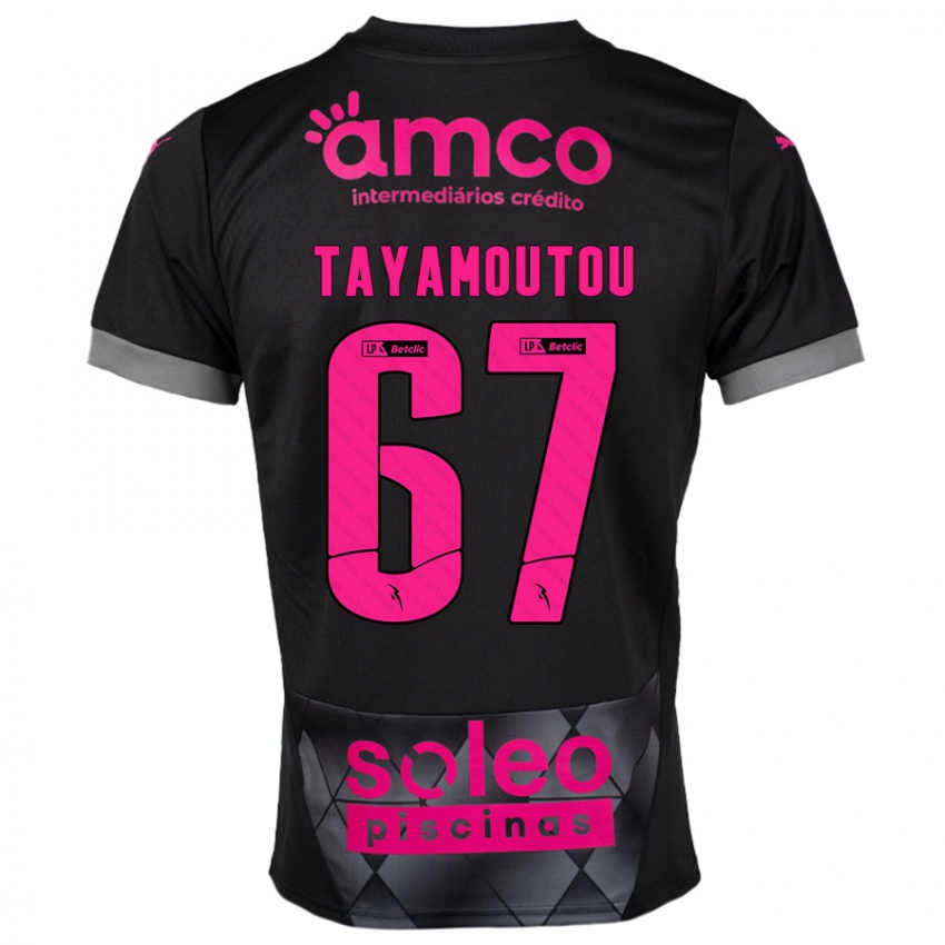 Niño Camiseta Enzo Tayamoutou #67 Negro Rosa 2ª Equipación 2024/25 La Camisa Perú