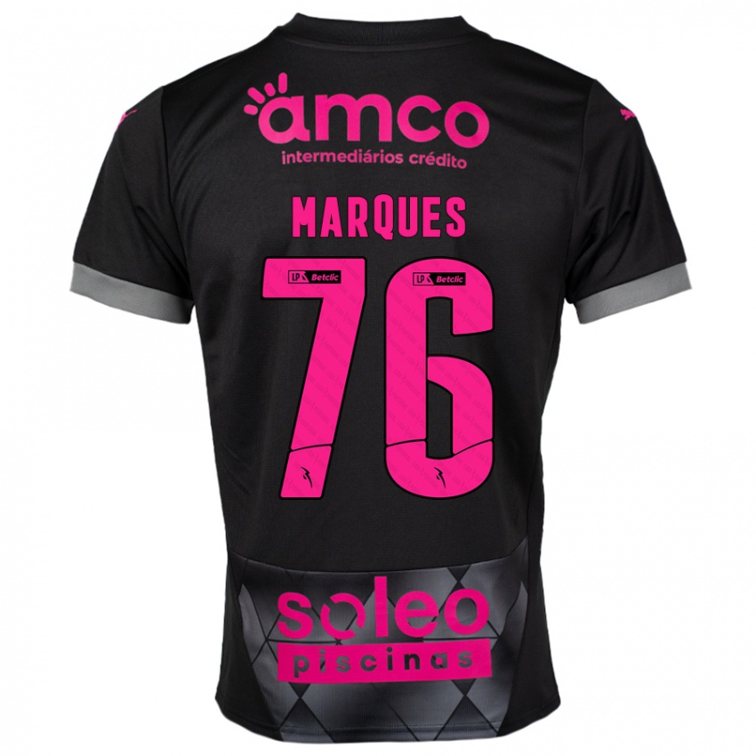 Niño Camiseta Tomás Marques #76 Negro Rosa 2ª Equipación 2024/25 La Camisa Perú