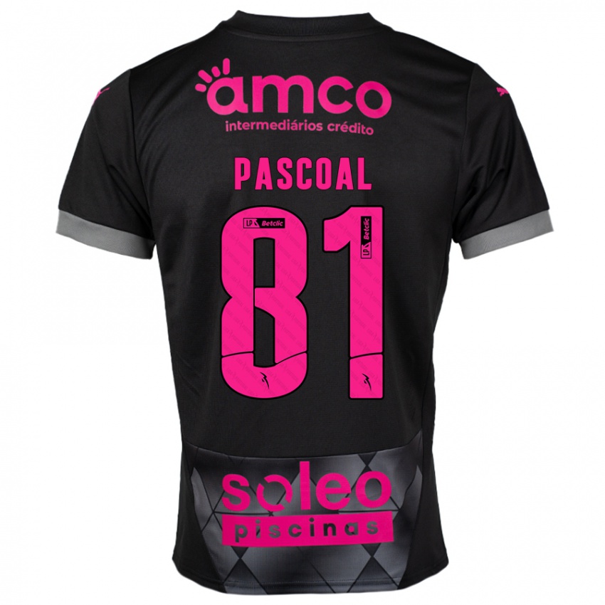 Niño Camiseta Fodé Pascoal #81 Negro Rosa 2ª Equipación 2024/25 La Camisa Perú