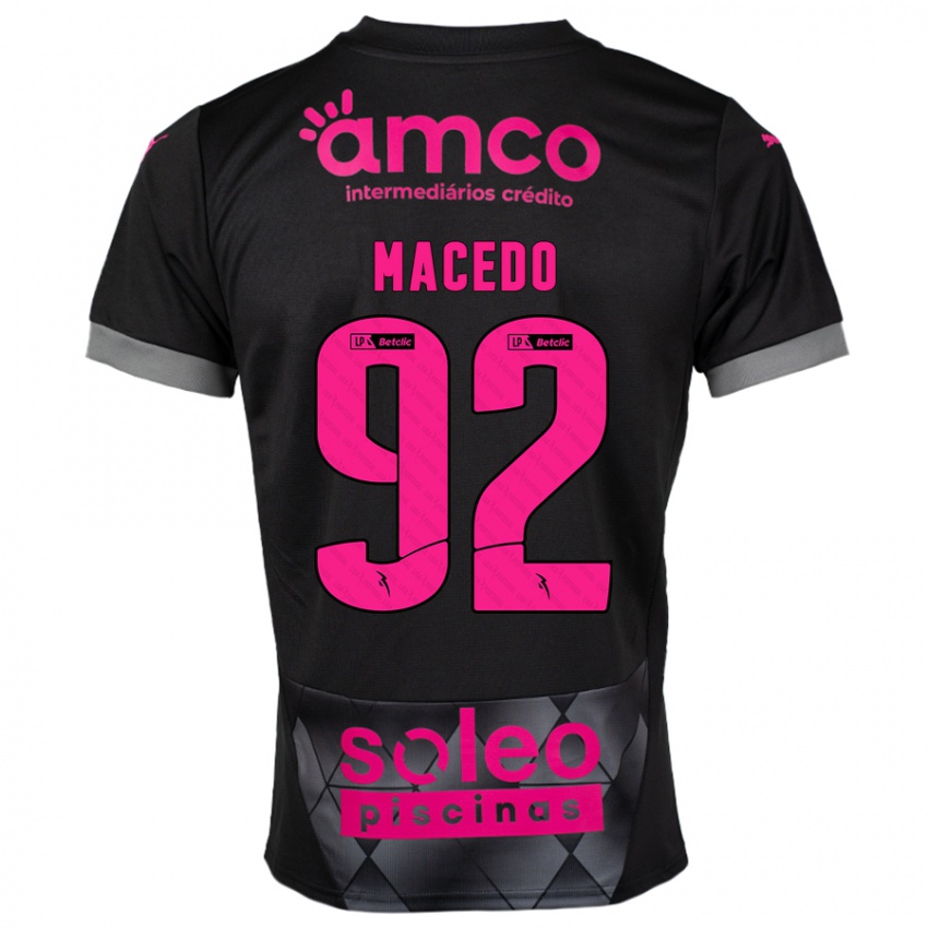 Niño Camiseta Rodrigo Macedo #92 Negro Rosa 2ª Equipación 2024/25 La Camisa Perú