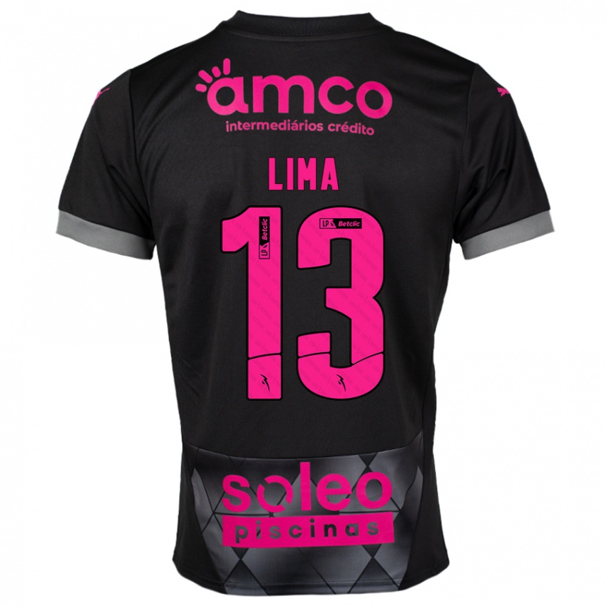 Niño Camiseta Aline Lima #13 Negro Rosa 2ª Equipación 2024/25 La Camisa Perú