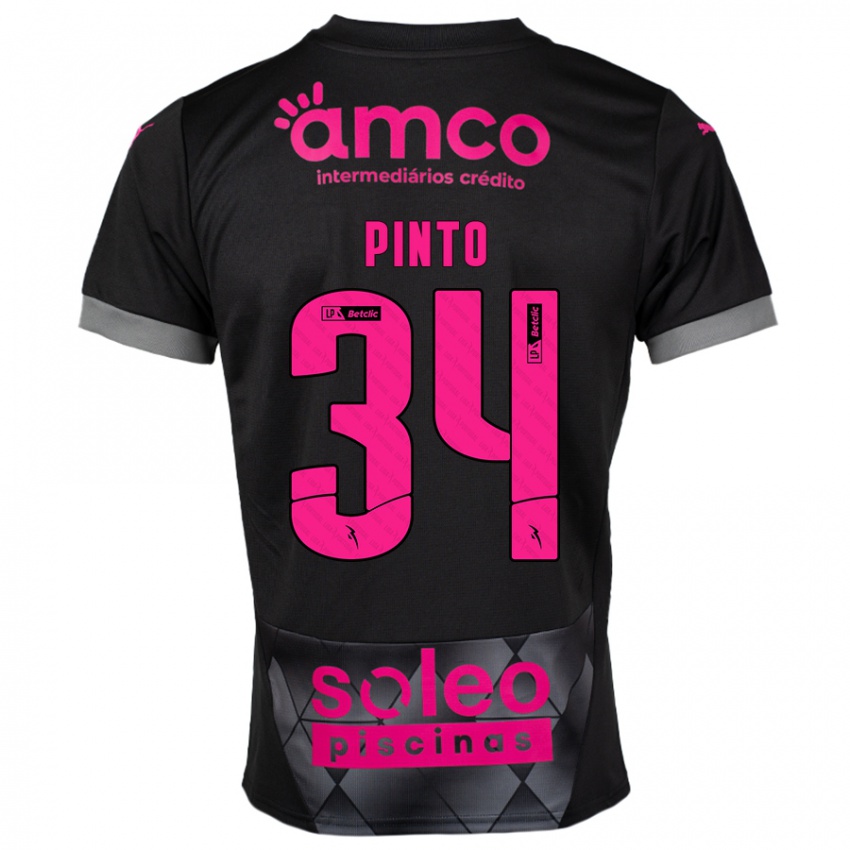 Niño Camiseta Ana Pinto #34 Negro Rosa 2ª Equipación 2024/25 La Camisa Perú