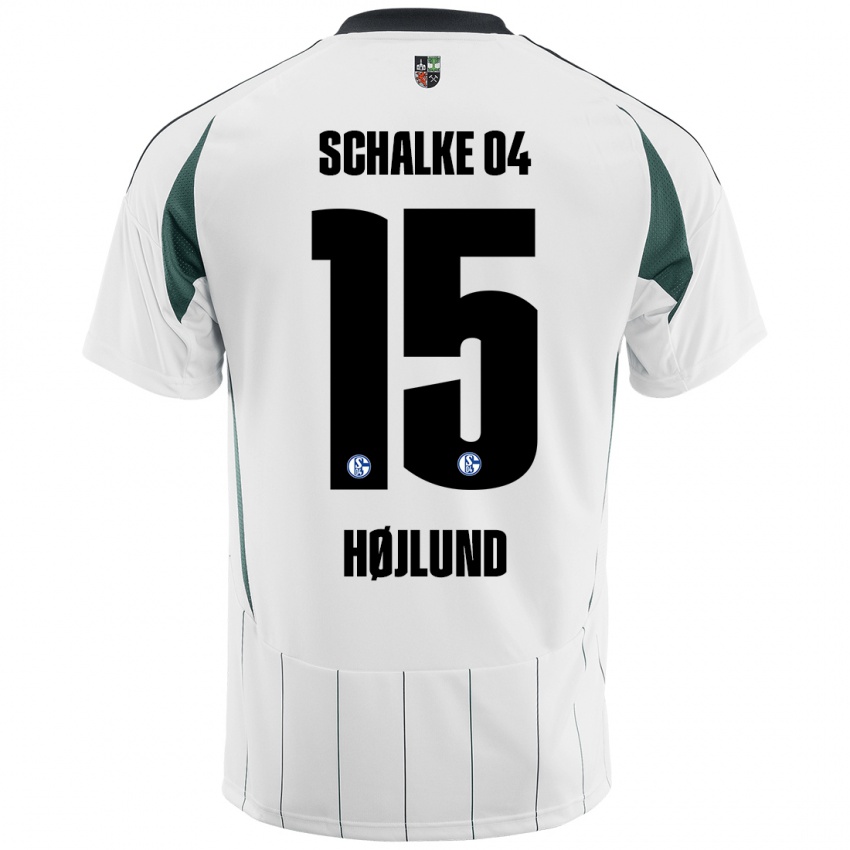 Niño Camiseta Emil Højlund #15 Blanco Verde 2ª Equipación 2024/25 La Camisa Perú