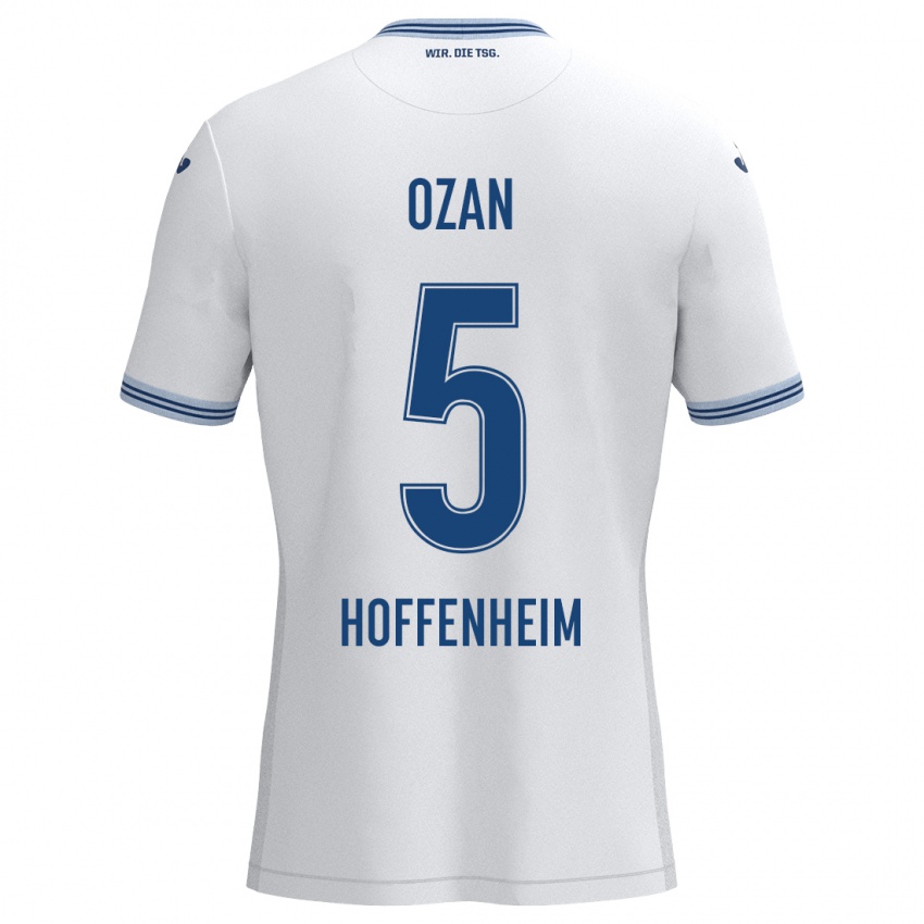 Niño Camiseta Ozan Kabak #5 Blanco Azul 2ª Equipación 2024/25 La Camisa Perú