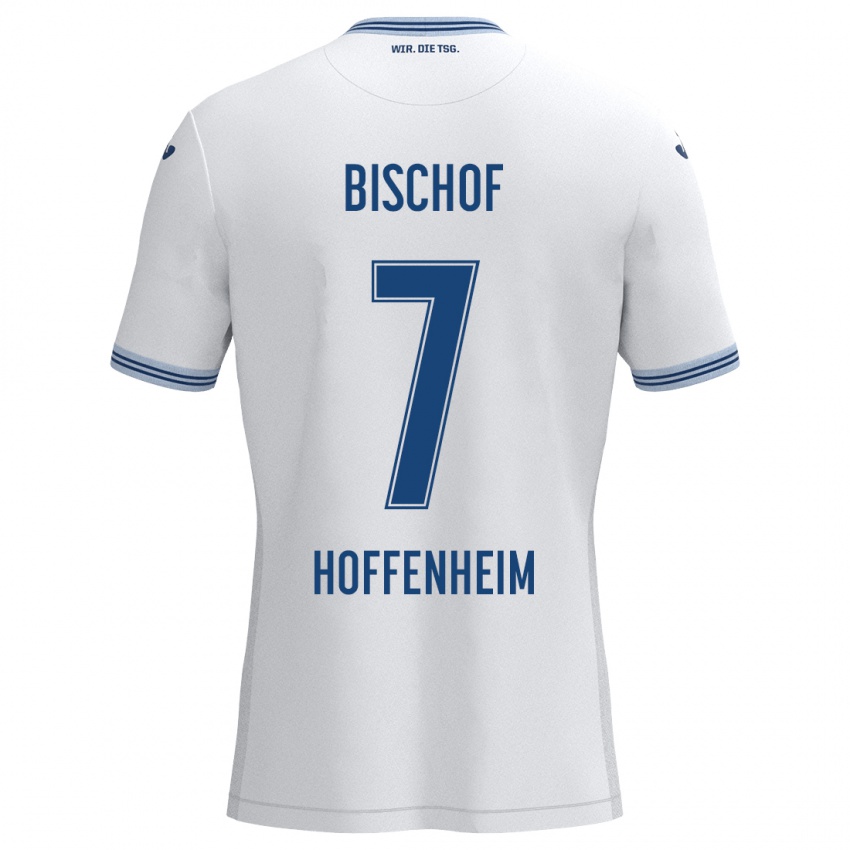 Niño Camiseta Tom Bischof #7 Blanco Azul 2ª Equipación 2024/25 La Camisa Perú