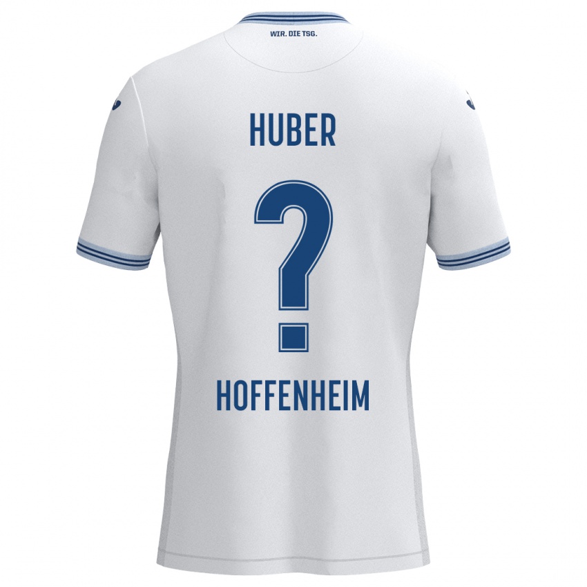 Niño Camiseta Benedikt Huber #0 Blanco Azul 2ª Equipación 2024/25 La Camisa Perú