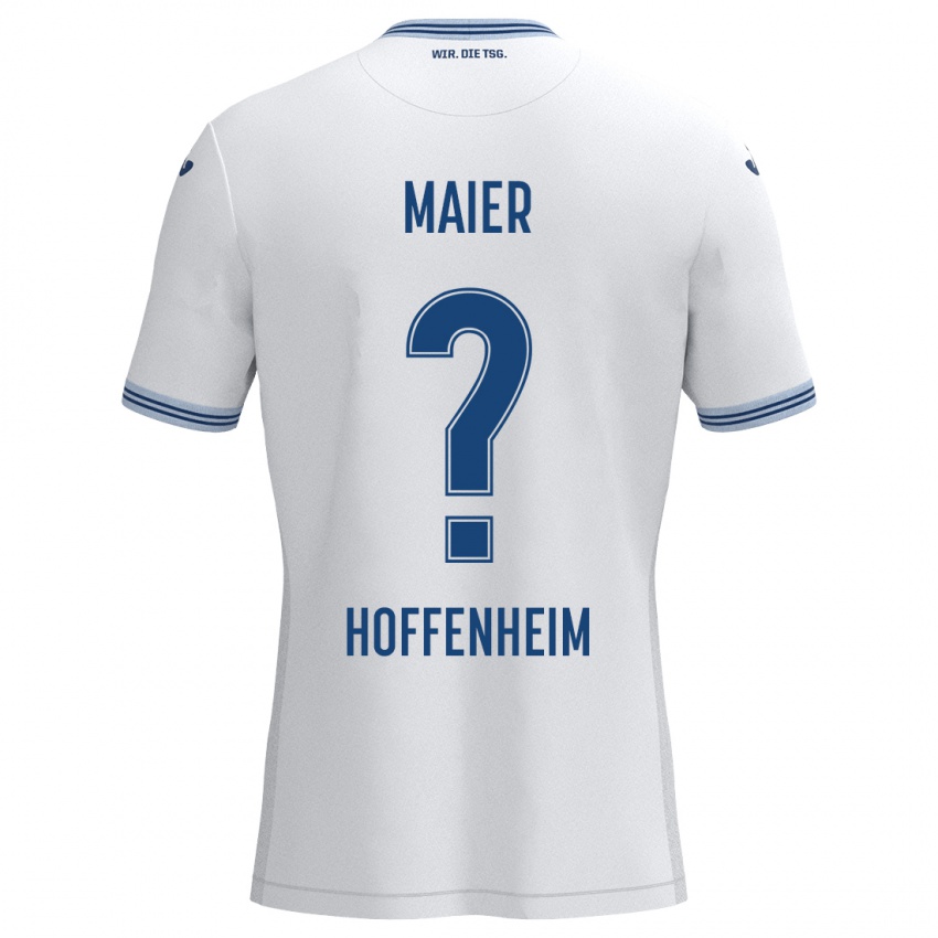 Niño Camiseta Marcello Maier #0 Blanco Azul 2ª Equipación 2024/25 La Camisa Perú