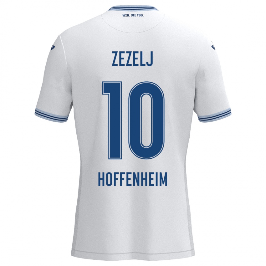 Niño Camiseta Neno Zezelj #10 Blanco Azul 2ª Equipación 2024/25 La Camisa Perú