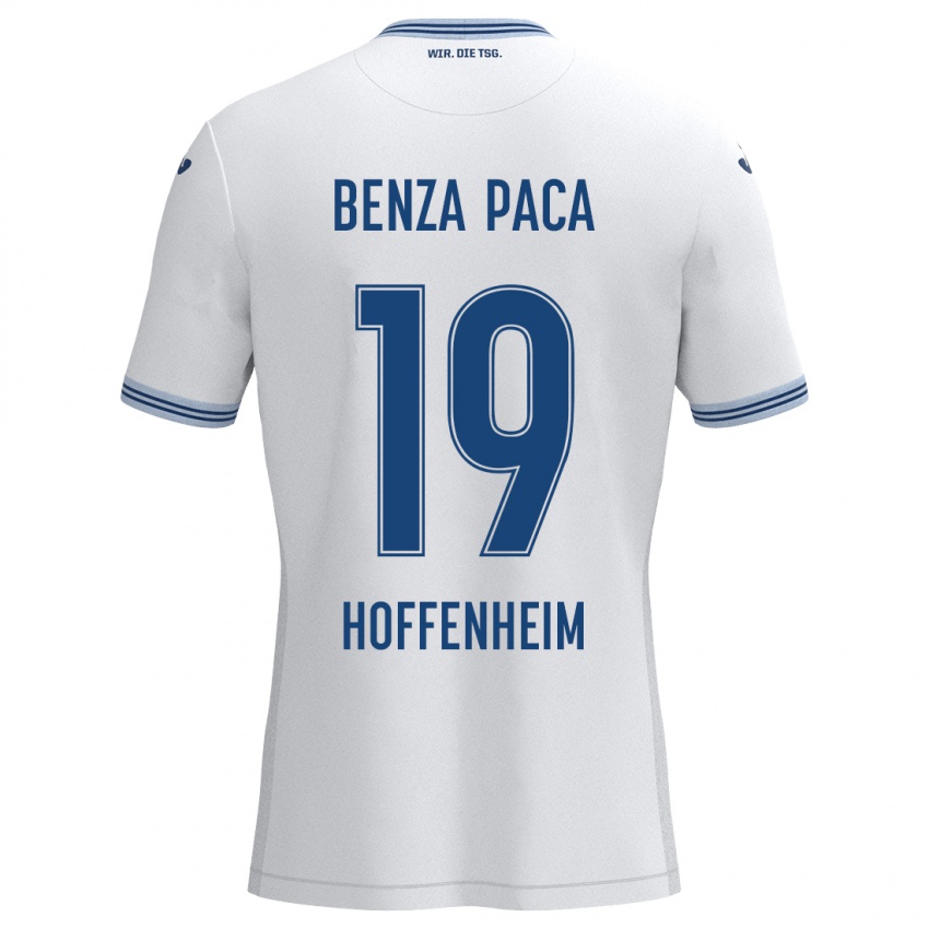 Niño Camiseta Lynes Benza Paca #19 Blanco Azul 2ª Equipación 2024/25 La Camisa Perú