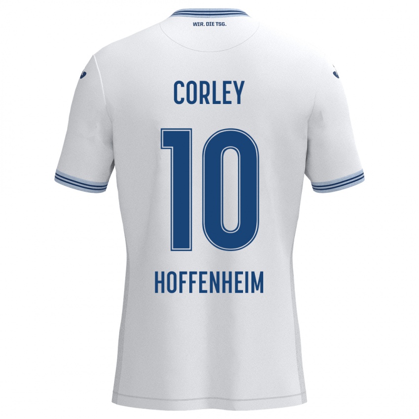 Niño Camiseta Gia Corley #10 Blanco Azul 2ª Equipación 2024/25 La Camisa Perú