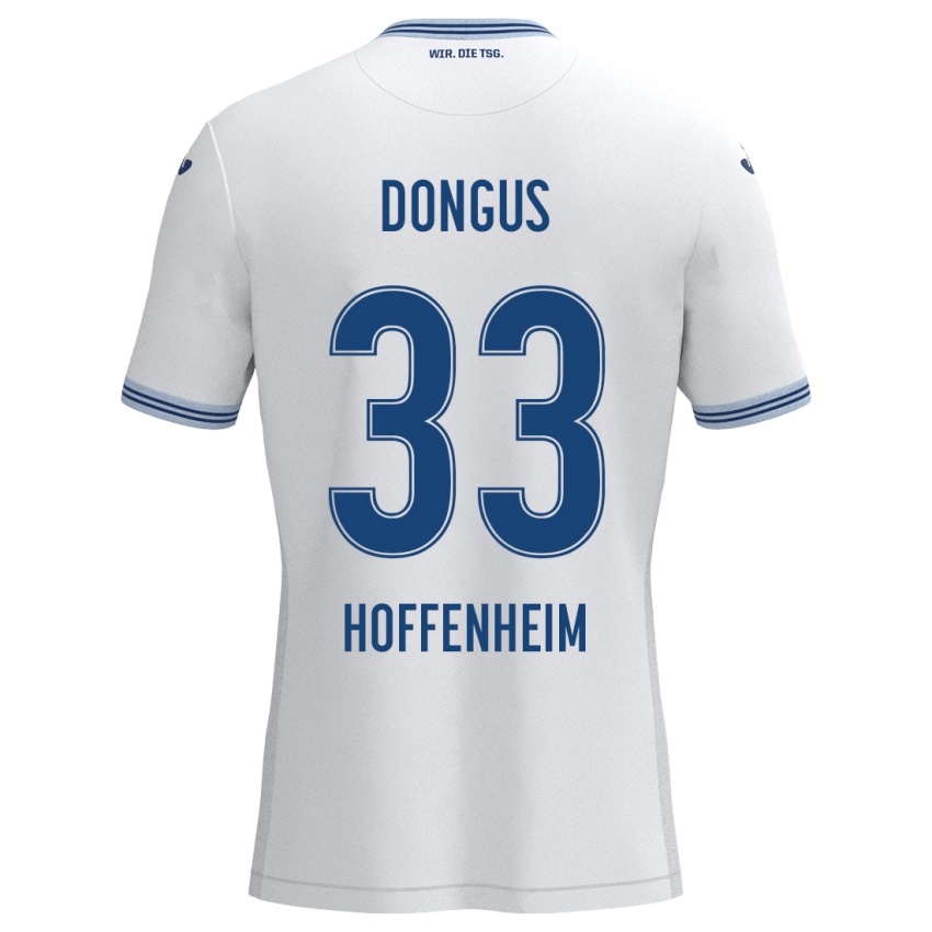 Niño Camiseta Fabienne Dongus #33 Blanco Azul 2ª Equipación 2024/25 La Camisa Perú