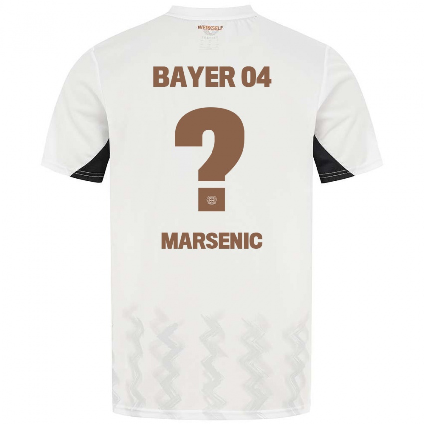 Niño Camiseta Matija Marsenic #0 Blanco Negro 2ª Equipación 2024/25 La Camisa Perú