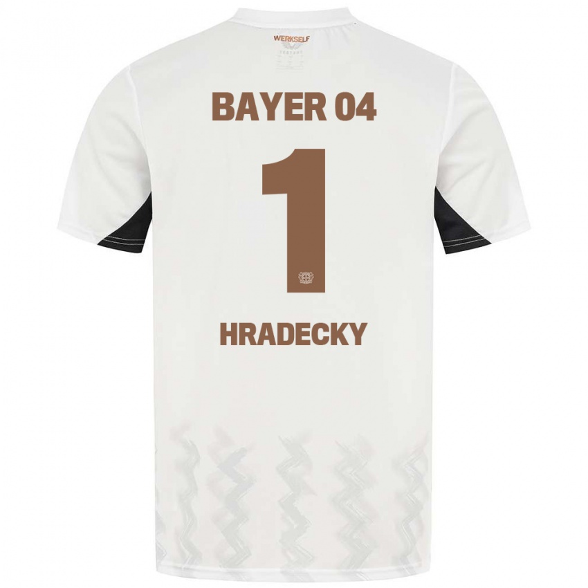 Niño Camiseta Lukas Hradecky #1 Blanco Negro 2ª Equipación 2024/25 La Camisa Perú