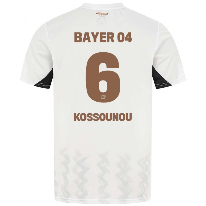 Niño Camiseta Odilon Kossounou #6 Blanco Negro 2ª Equipación 2024/25 La Camisa Perú